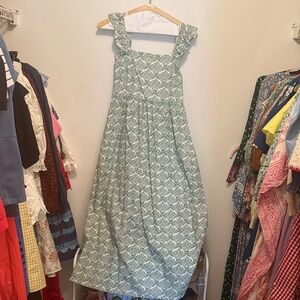 gal meets glam EUC Green Floral Maxi Dress